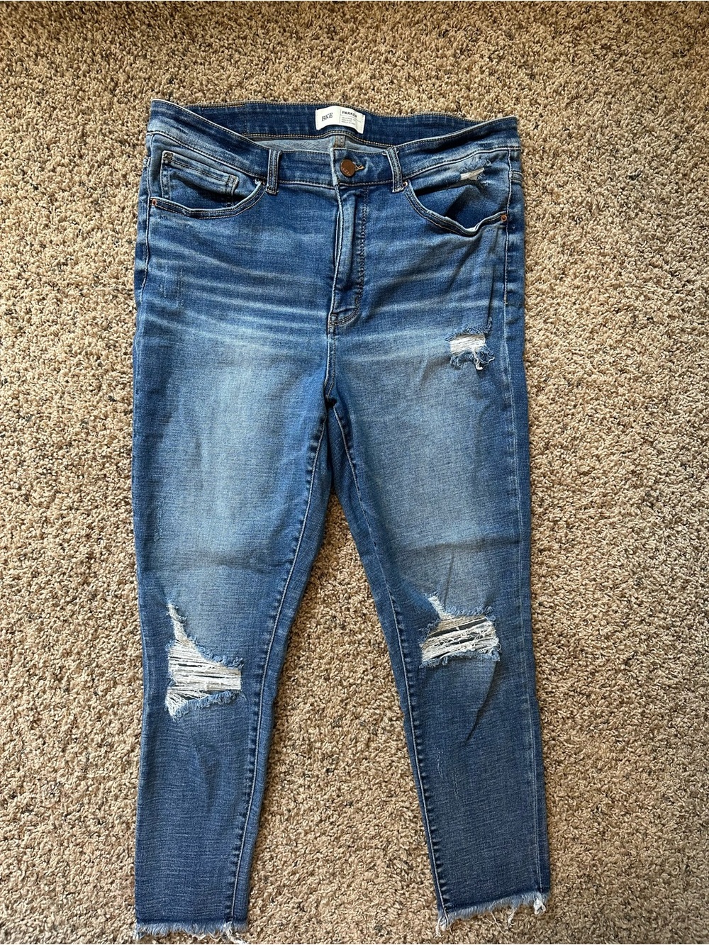 BKE Parker Universal Fit High Rise Ankle Skinny Jeans Size 32